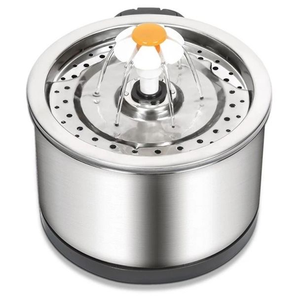 Stainless Steel Cat Water Feeders Fountain 2.5L USB Pet Dog Drinking Bowl Automatic Dispenser Super Quiet Drinker Feeder Filter 220323