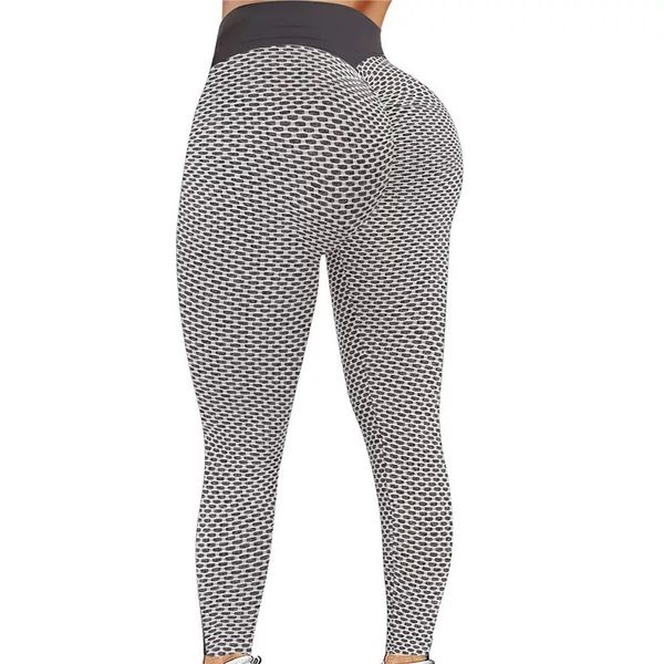 2023 Womens yoga Basic Leggings senza cuciture donna pantaloni slim pantaloni sportivi a vita alta collant a nido d'ape glutei pantaloni fitness 6038