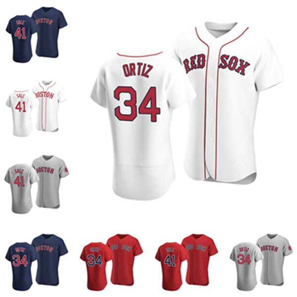 

baseball red''orioles''sox chris sale #41 david ortiz #34 alternate jersey, Black