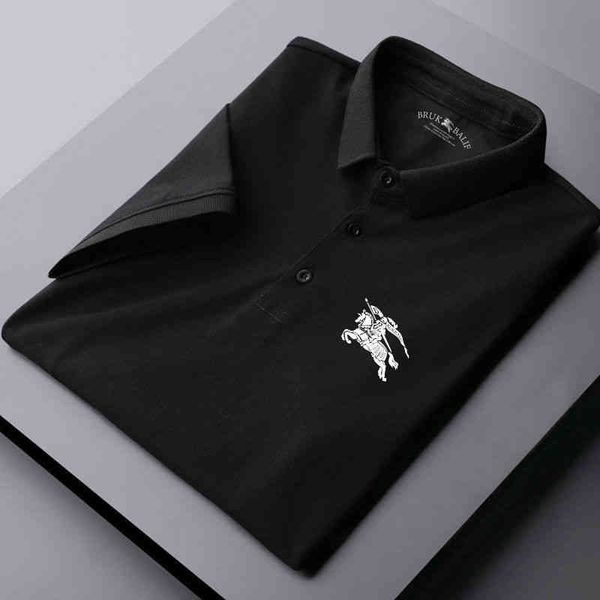 

selling summer new cotton polo shirt 22ss ins new tb loose casual lapel short sleeve t-shirt fashionable breathable comfortable sweatshirt, White;black