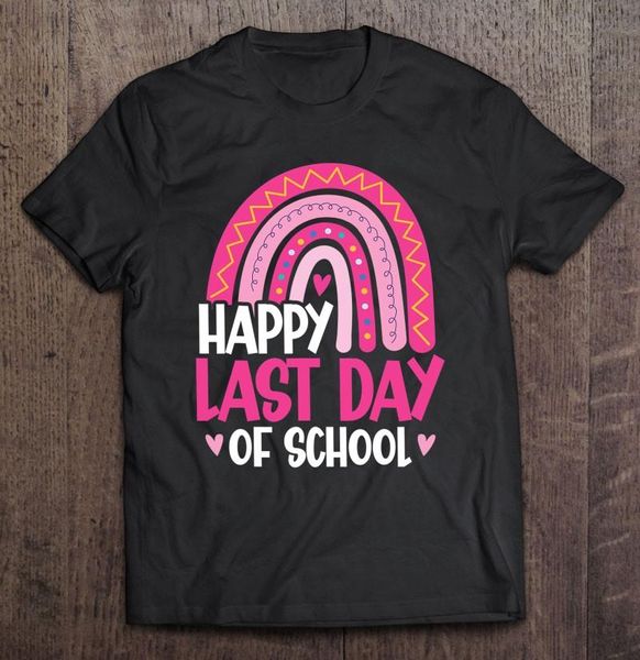 T-shirt maschile L'ultimo giorno di scuola pranzo arcobaleno Lady Insegnante per bambini maglietta per uomo per uomo vestiti per anime camicetta abbigliamento grunge