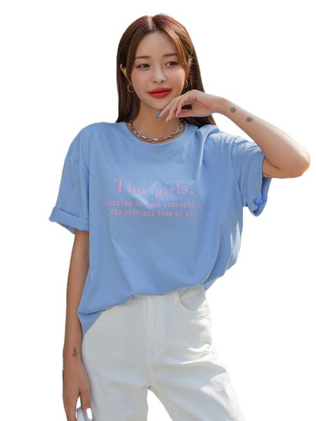 

dazy slogan graphic drop shoulder tee 842f#, White