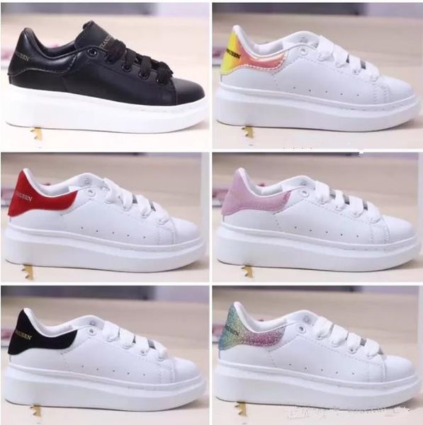 Sapatos infantis de grife para meninos e meninas marca tênis ander fundo grosso branco preto vermelho boby infantil tênis casual tamanho 24-35