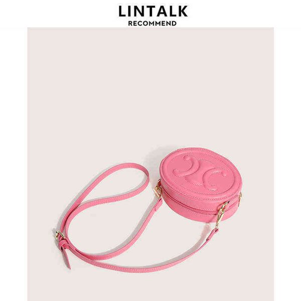 

50% off discount summer mini round female 2022 new triumphal arch pink cute messenger bag luxury designer