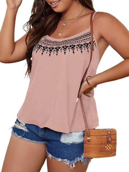 

plus geo print cami p0gv#, Black