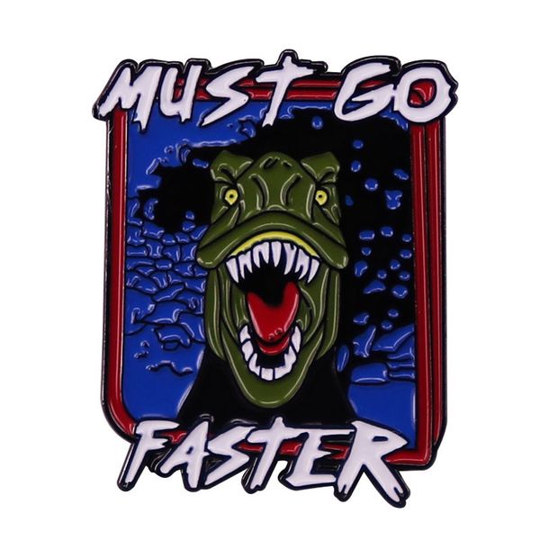 

lapel pins for backpacks enamel pin backpack dinosaur brooches cool stuff bags badge retro decorative, Blue