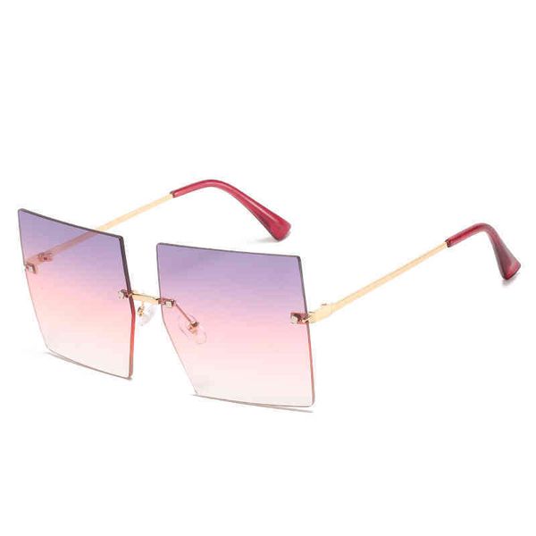

2021 new square framels metal sunglass simple fashion elegant sunglass, White;black