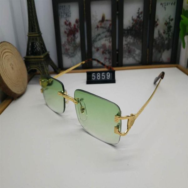 

ship rimless fashion blue buffalo sunglasses retro vintage mens sports shiny gold frame leopard attitude women wi277r, White;black