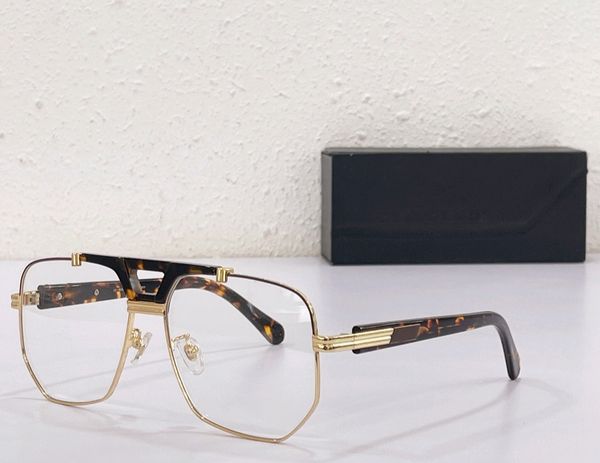 

men 990 vintage gold havana eyeglasses frame clear lens glasses with box, Black