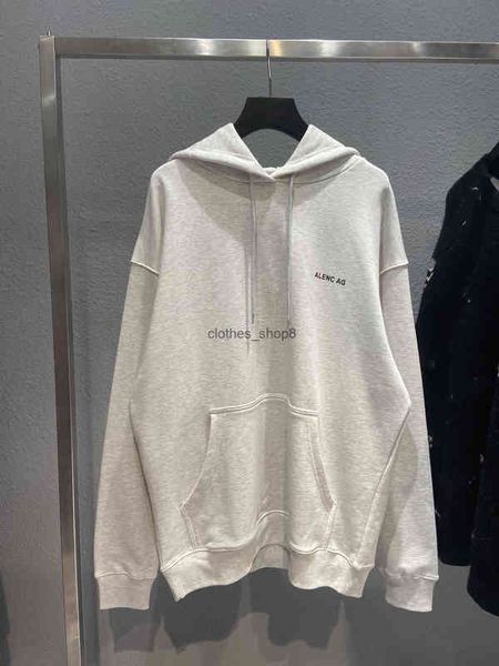 

european and american designers hoodies balencaigass sweaters correct version of paris b family letter printed men's women's s, Black