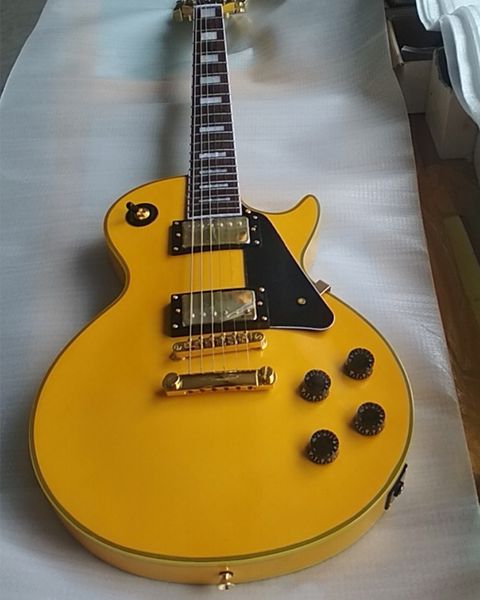 

china oem factory brand yellow color electric guitar