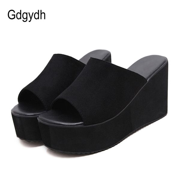 Gdgydh Sommer Slip Auf Frauen Keile Sandalen Plattform High Heels Mode Offene spitze Damen Casual Schuhe Bequem Förderung Verkauf 220412