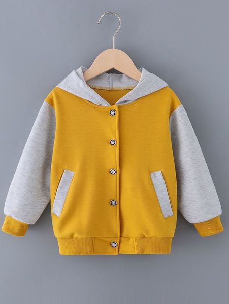 

toddler boys two tone hooded jacket she, Blue;gray