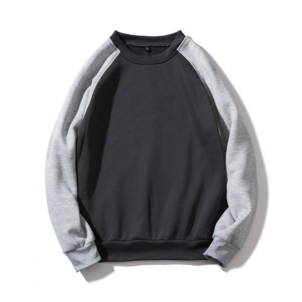 

o-neck hoodie men's fleece sweaters street hoodie jacket plus size mens and women sweater size s-2xl, Black