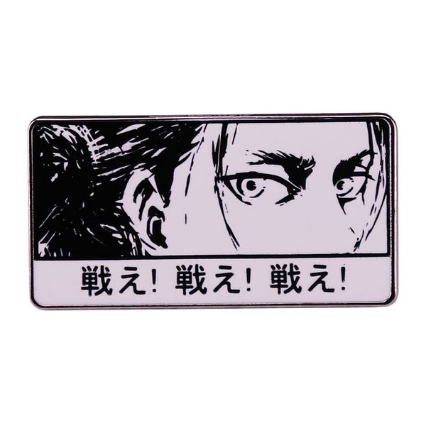 

attack on titan chibi enamel pins custom eren mikasa armin levi brooches lapel badges cartoon jewelry gift for fans friends s1000, Blue