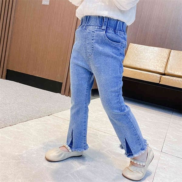 

jeans for girls patchwork jeans baby ripped kids jeans girls casual style kid clothes spring autumn 210412, Blue