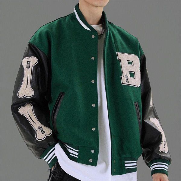 

men's jackets men's jackets winter's fashion letter patch streetwear bomber women baseball boys furry patchwork coats male cl, Black;brown
