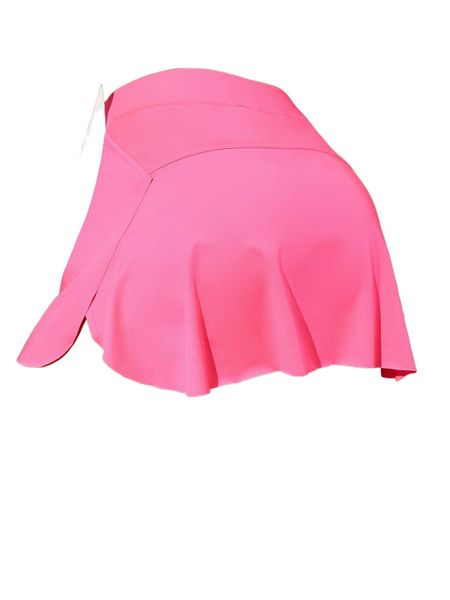 

solid split side sports skort f031#, Gray