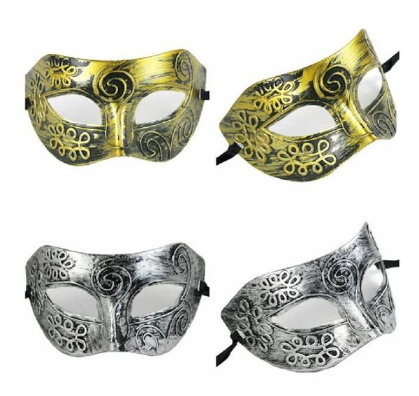 Novo Retro Plástico Romano Knight Mask Mascarade Masquerade Ball Máscaras Favores Partido Vestido Up Sn3740