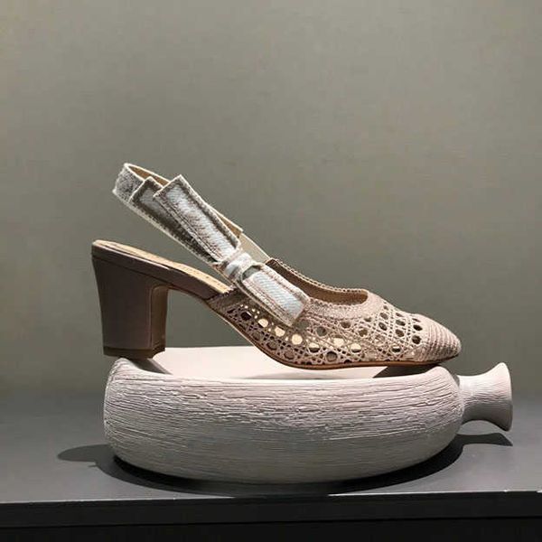 

2021 designer women's hollow out high heel formal shoes fashion gladiator rivet buckle leather retro diamond elements 35-41, Black