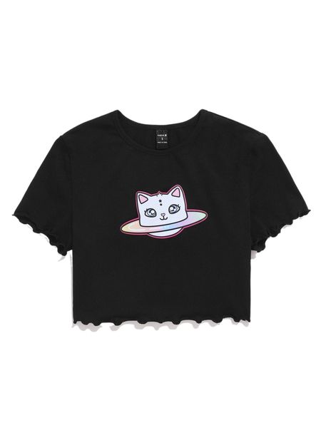 

x sun press studio lettuce trim cartoon graphic c9jl#, White