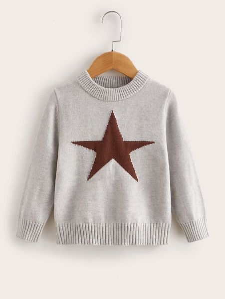 Малыши мальчики звездные шаблон свитер ей01