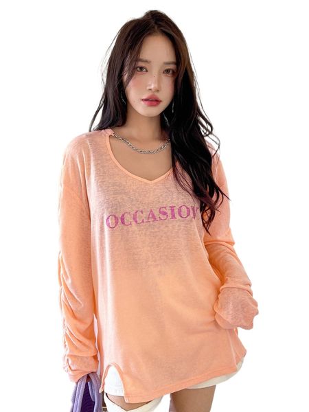 

dazy letter graphic drop shoulder tee q227#, White