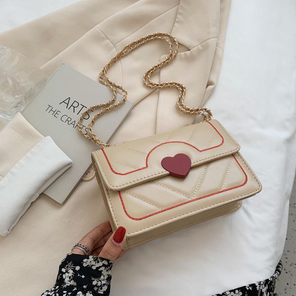 

5 colours plain flap chain shoulder bag fashion bag