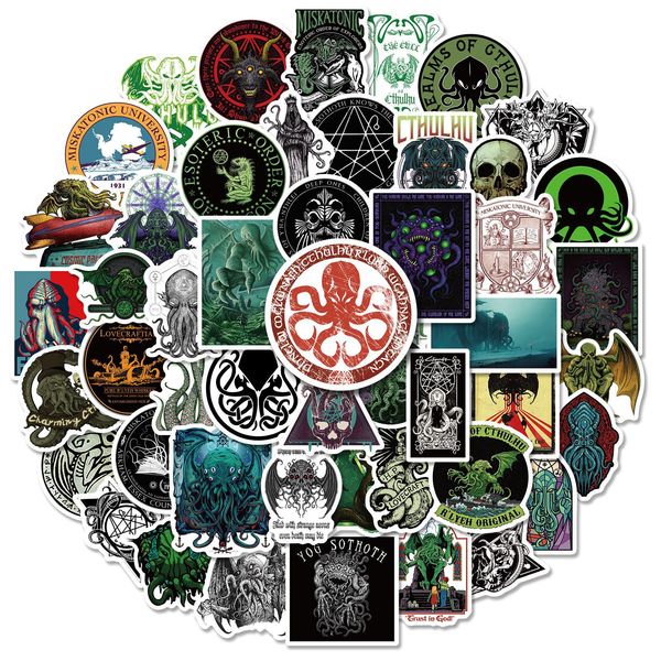 

50pcs cthulhu stickers great cthulhu mythos graffiti kids toy skateboard car motorcycle bicycle sticker decals