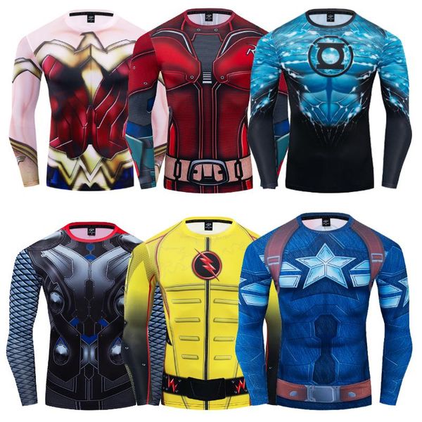 Camisetas masculinas estampadas camiseta para homens oversized compressão manga longa filme de verão cosplay roupas de marca de moda tops fitness camisetas masculinas