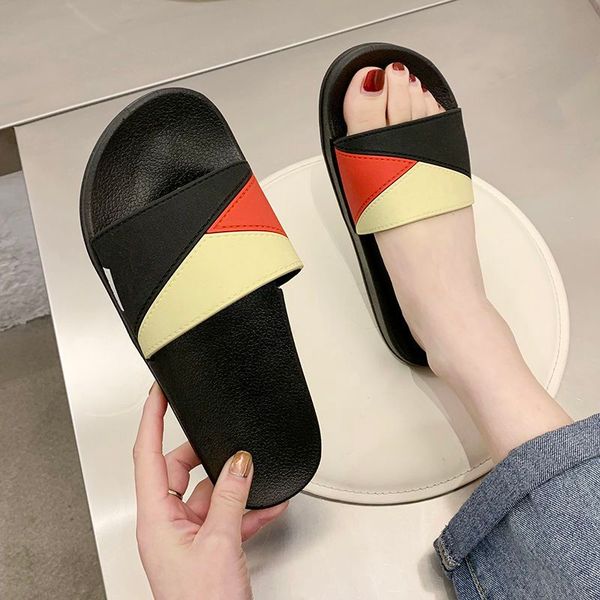 

summer slippers website explosion fashion color indoor soft bottom outdoor comfortable leisure non-slip lovely beach sandals, Black