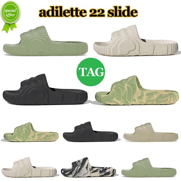 

adilette 22 slide slippers men women designer sandals black grey magic lime st desert sand sliders shoes home outdoor sneakers