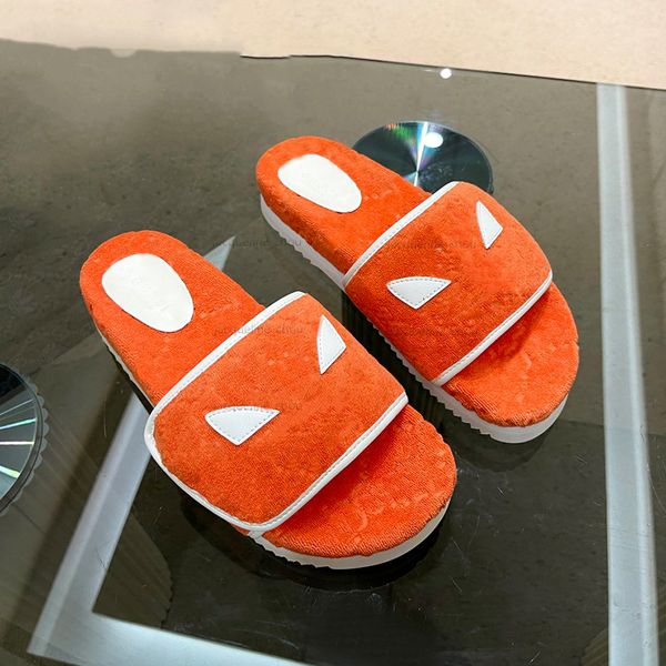 

womens slides designer slipper platform sandal for woman sandales fashion solid jacquard suede summer casual shoe thick bottom beach flip fl, Black