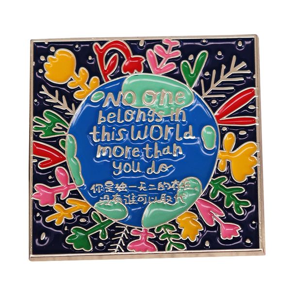 

no one belongs in this world more than you do brooch, Blue