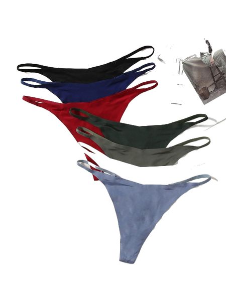 

7pack no show thong j5qb#, Black;red