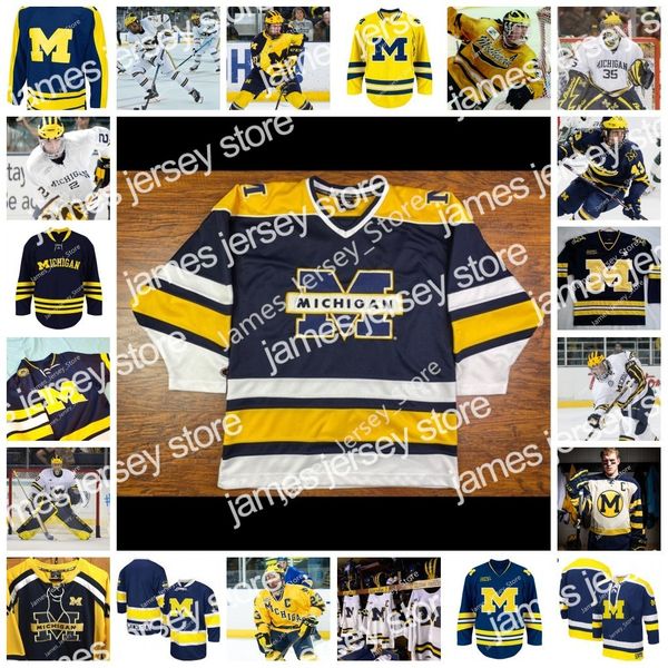 

2022 2022 ncaa custom michigan wolverines stitched hockey jersey 90 jay keranen 94 mark estapa 19 dylan larkin jerseys 43 quinn hughes 14 ty, Black