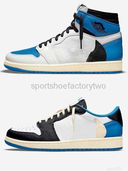 

authentic travis scotts x fragment 1 high og shoes sp military blue low sail black shy pink men women outdoor sports sneakers 001