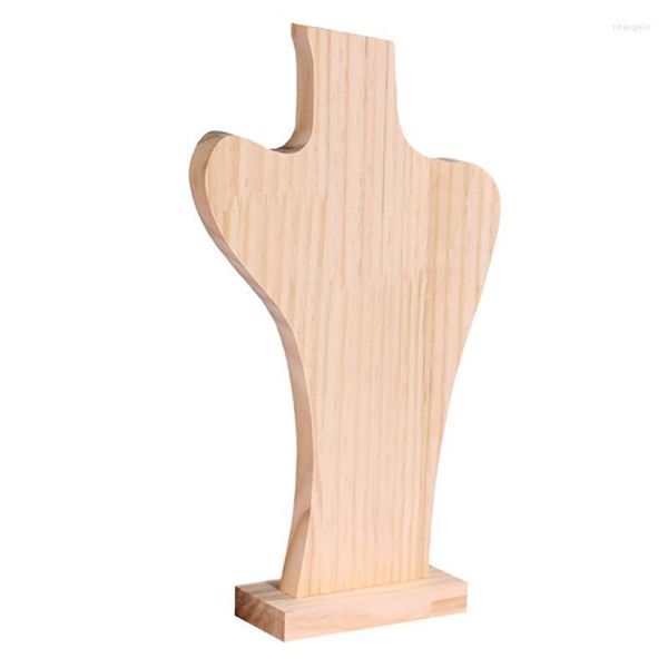 Astucci per gioielli Borse Ritratto Collana Supporto Supporto per rack Busto di manichino in legno per gioielli per vetrina Rita22