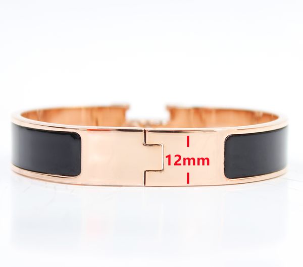 

12MM Designer Cuff Bracelet Enamel Bangle Love Bracelets Jewelry Party Wedding Women Couple Gift Multiple Colour Fashion Luxury
