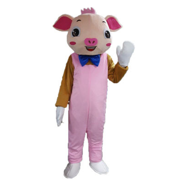 

mascot doll costume cute character net red pig mascot costume fancy dress halloween party costume, Red;yellow