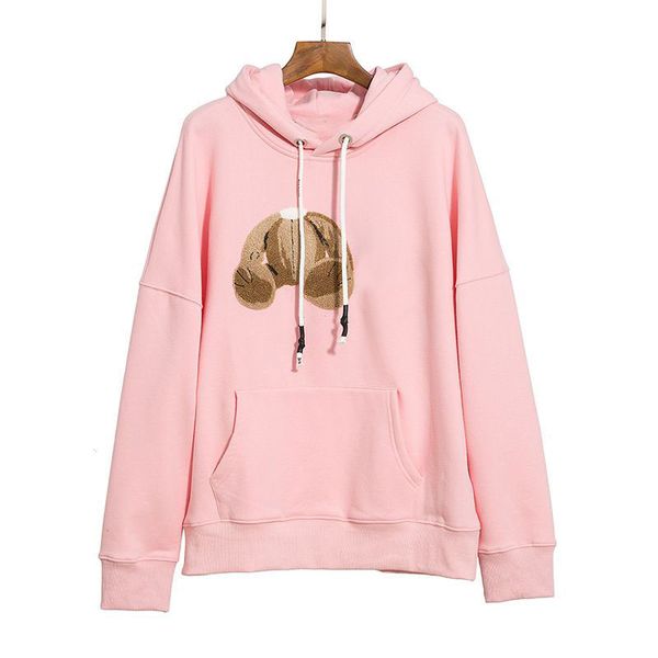 Tasarımcı Erkek Palms Angels Hoodies Oyuncak Ayı Bear Hoody Hooded Pullover Sweatshirt Gevşek Uzun Kollu Jumper Yüksek Sokak Moda Hoodie Bayan Siyah Giysiler JK