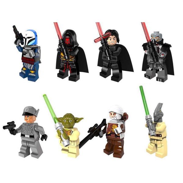 

pg8071 space wars minifigs mini toy figures darth revan sith bkylo ren buil286m
