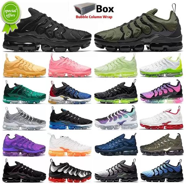 

tn plus running shoes men knicks black bubblegum yolk cherry all red cool grey neon olive pure platinum usa dark blue men women outdoor