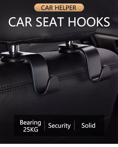 

car interior accessories plastic hook hanger adjustable headrest back rear storage