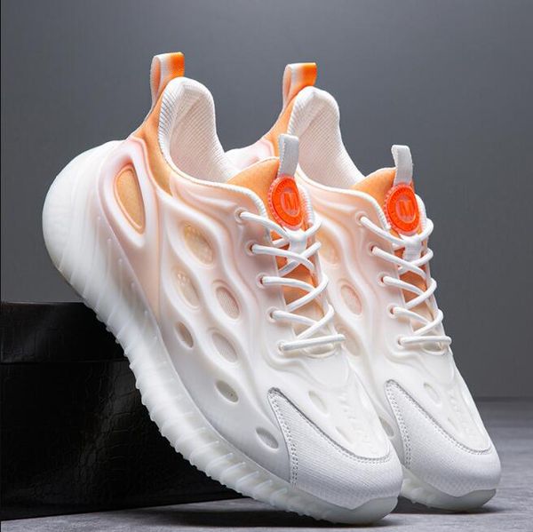 

2022 men women breathable fly mesh training sneakers dropshipping accepted sports popular men's sneakers for sale wholesale, White;red