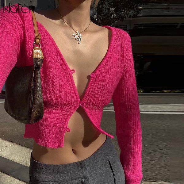 

fashion casual streetwear slim solid single breasted sweater for women autumn new stretch wild basic female 2022, White;black
