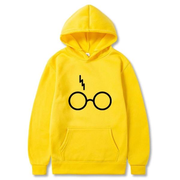 Erkek Hoodies Sweatshirts Erkek Hoodies Sweatshirts Harrys Potters Erkek Kadın Gözlükler Kış Polar Uzun Kollu Kapşonlu Ceket Hombremen 'Z230726