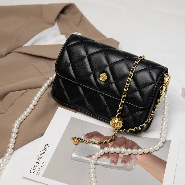 

bbl small crossbody bag with metal chain and pearl diamond 18 cm