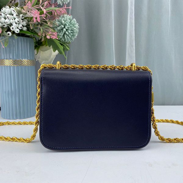 

classic women flap bag leather luxury designer shoulder messenger lady chain tote handbag embroidered ladies tofu small square bag