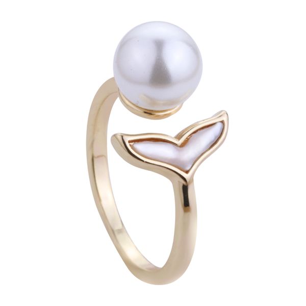 

adjustable size mermaid tail mother shell ring band rings fashion jewelry rings women's gifts, Silver